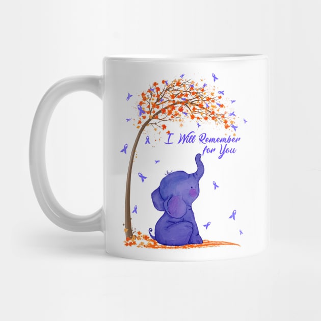 I Will Remember For You Alzheimers Awareness Eleplant Warrior Gift by AKIFOJWsk